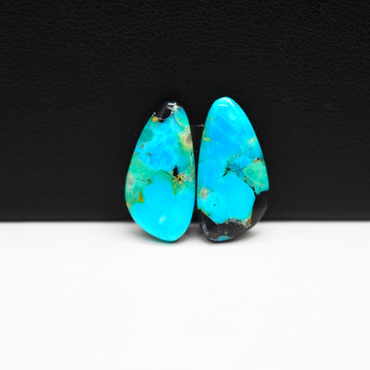 Mohave Buffalo composite pair 19x10x3mm 9ct freeform cabochon Kingman - photo 4