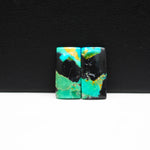 Mohave Buffalo composite pair 18x9x3mm 9.5ct baguette cabochon Kingman - photo 4