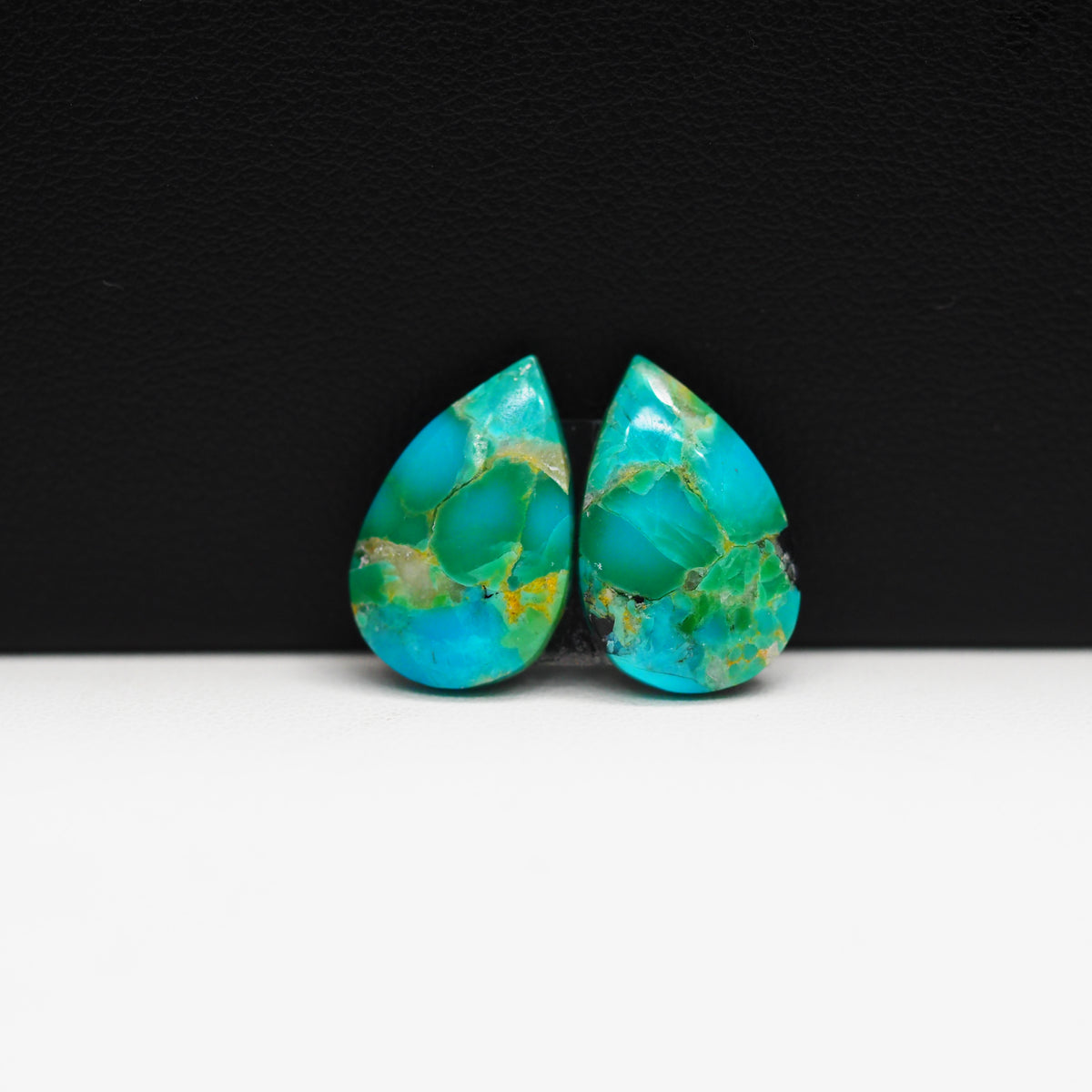 Mohave Buffalo composite pair 17x11x3mm 9.5ct pear cabochon Kingman - photo 3