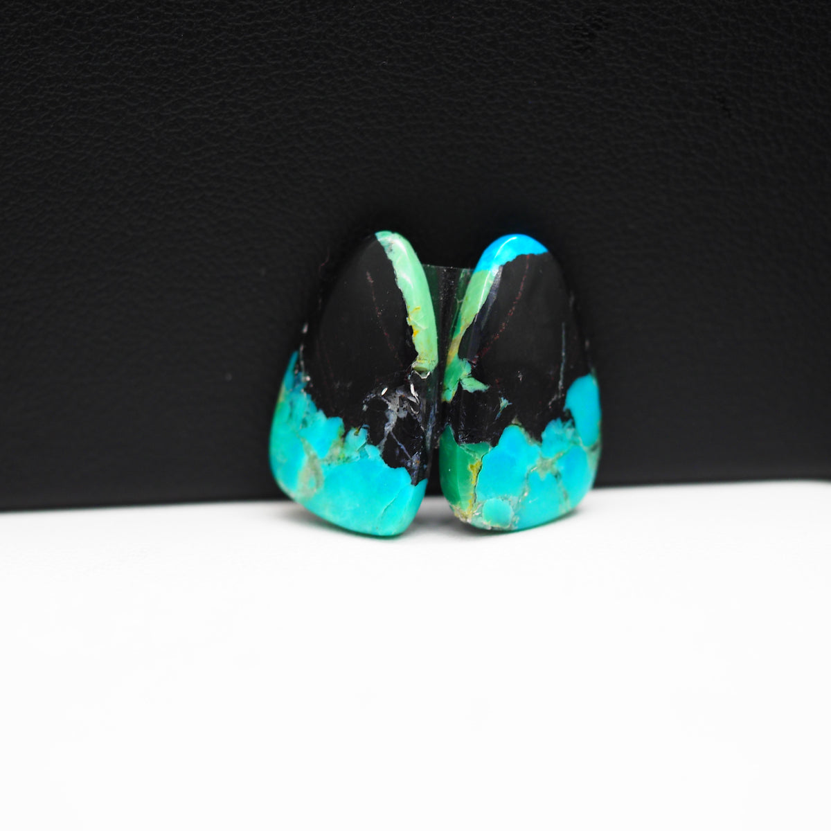 Mohave Buffalo composite pair 19x11x3mm 11.5ct freeform cabochon Kingman - photo 4