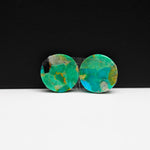 Mohave Buffalo composite pair 14x14x3mm 10ct round cabochon Kingman - photo 3