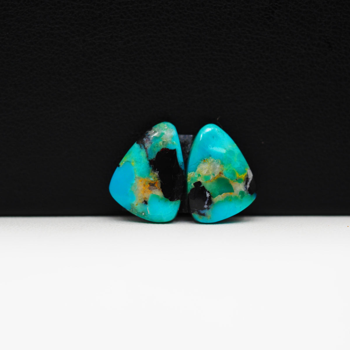 Mohave Buffalo composite pair 15x11x3mm 8.5ct freeform cabochon Kingman - photo 4