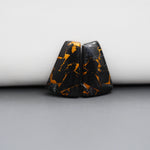 Kingman Black Buffalo Copper Composite Trapezoid Cabochon Pair 20x13x4mm 17ct - black stone with bright copper veins - Pedra Gems