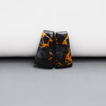 Kingman Black Buffalo Copper Composite Trapezoid Cabochon Pair 18x10x3mm 11.5ct - black stone with bright copper veins - Pedra Gems