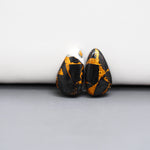 Kingman Black Buffalo Copper Composite Freeform Cabochon Pair 17x11x3mm 11ct - black stone with bright copper veins - Pedra Gems