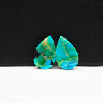 Mohave Buffalo composite pair 17x11x3mm 9.5ct pear cabochon Kingman - photo 4