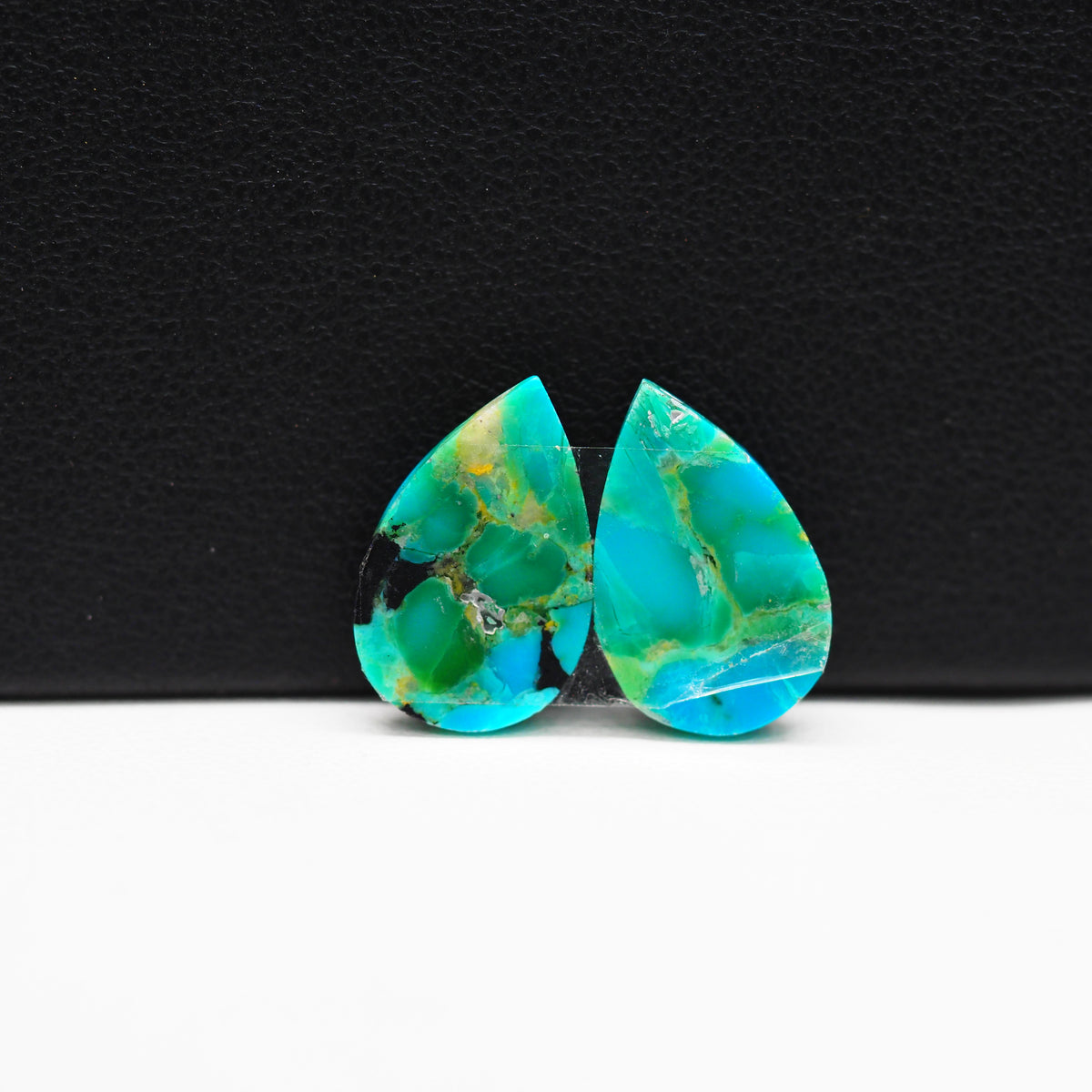 Mohave Buffalo composite pair 17x11x3mm 9.5ct pear cabochon Kingman - photo 4