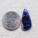 Natural Sodalite Pear Cabochon 28x14mm 10.5ct - Royal Blue with White Calcite Veining - Pedra Gems