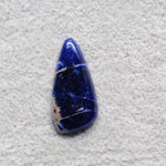 Natural Sodalite Pear Cabochon 28x14mm 10.5ct - Royal Blue with White Calcite Veining - Pedra Gems