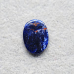 Natural Sodalite Oval Cabochon 17x13mm 4.5ct - Royal Blue with White Calcite Veining - Pedra Gems