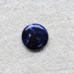 Natural Sodalite Round Cabochon 15x15mm 5ct - Royal Blue with White Calcite Veining - Pedra Gems