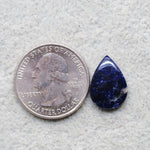 Natural Sodalite Pear Cabochon 17x12mm 4.5ct - Royal Blue with White Calcite Veining - Pedra Gems