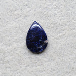 Natural Sodalite Pear Cabochon 17x12mm 4.5ct - Royal Blue with White Calcite Veining - Pedra Gems