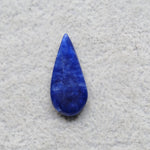 Natural Sodalite Pear Cabochon 14x11mm 8ct - Royal Blue with White Calcite Veining - Pedra Gems