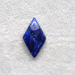 Natural Sodalite Diamond Cabochon 20x12mm 6.5ct - Royal Blue with White Calcite Veining - Pedra Gems