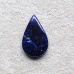 Natural Sodalite Pear Cabochon 25x16mm 10.5ct - Royal Blue with White Calcite Veining - Pedra Gems