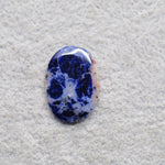 Natural Sodalite Oval Cabochon 20x14mm 4.5ct - Royal Blue with White Calcite Veining - Pedra Gems