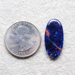 Natural Sodalite Marquise (Navette) Cabochon 26x12mm 8ct - Royal Blue with White Calcite Veining - Pedra Gems