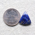 Natural Sodalite Trillion Cabochon 17x17mm 7.5ct - Royal Blue with White Calcite Veining - Pedra Gems