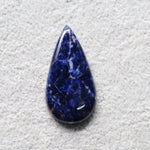 Natural Sodalite Pear Cabochon 35x18mm 18.5ct - Royal Blue with White Calcite Veining - Pedra Gems