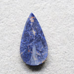 Natural Sodalite Pear Cabochon 35x18mm 18.5ct - Royal Blue with White Calcite Veining - Pedra Gems