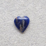 Natural Sodalite Heart Cabochon 15x14mm 6ct - Royal Blue with White Calcite Veining - Pedra Gems