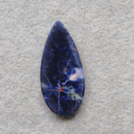 Natural Sodalite Pear Cabochon 39x18mm 23ct - Royal Blue with White Calcite Veining - Pedra Gems