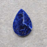 Natural Sodalite Pear Cabochon 36x26mm 32ct - Royal Blue with White Calcite Veining - Pedra Gems