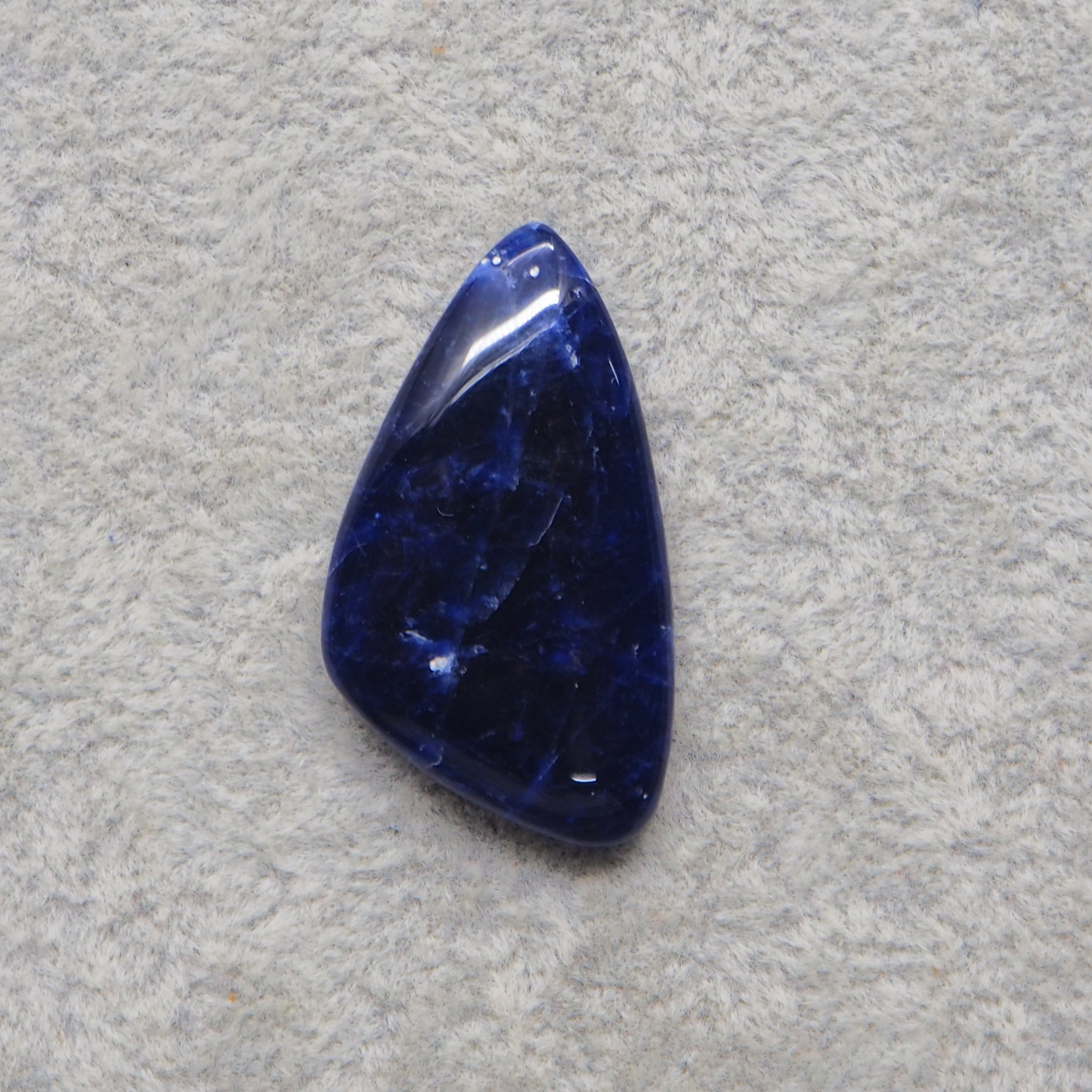 Natural Sodalite Freeform Cabochon 33x18mm 19.5ct - Royal Blue with White Calcite Veining - Pedra Gems