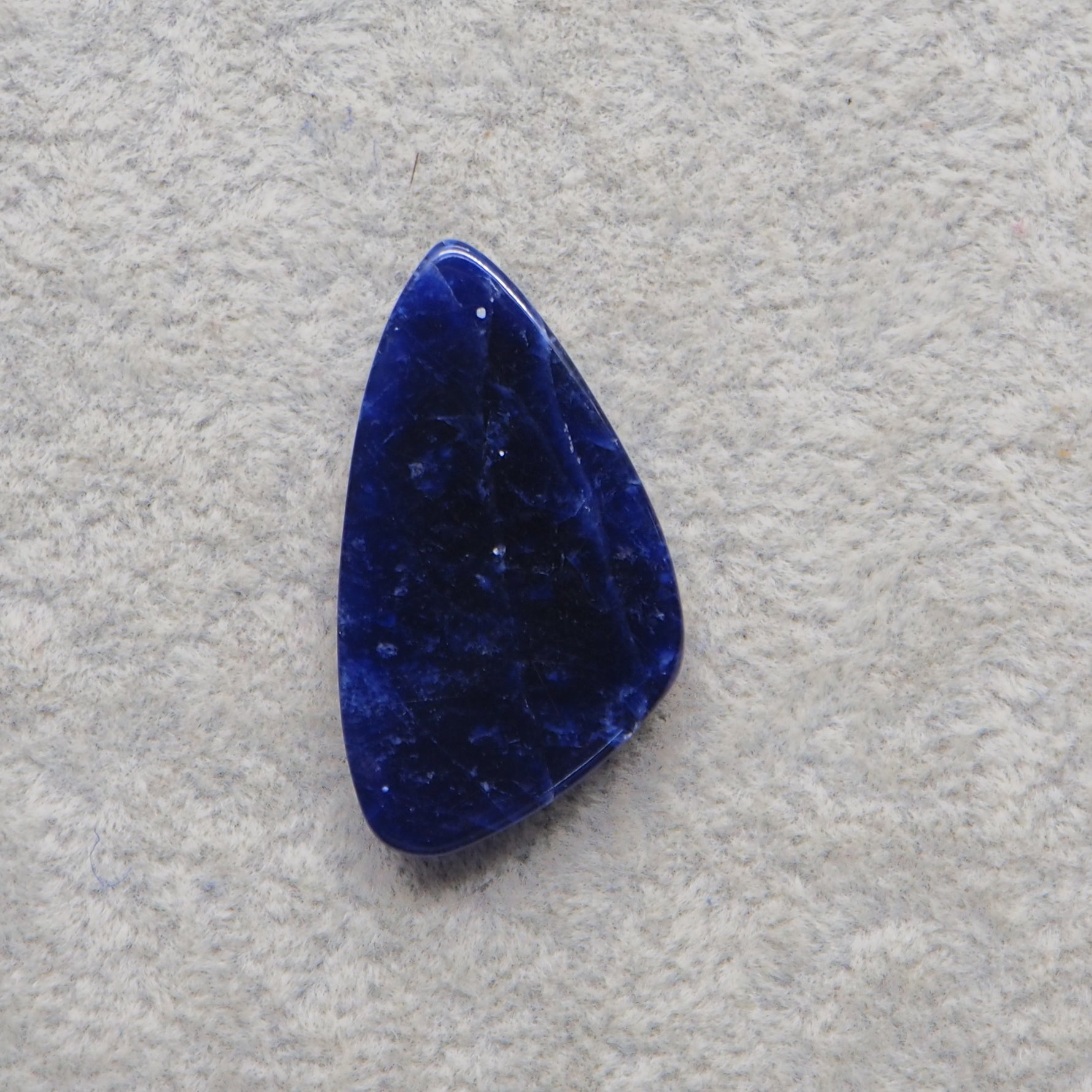 Natural Sodalite Freeform Cabochon 33x18mm 19.5ct - Royal Blue with White Calcite Veining - Pedra Gems