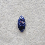 Natural Sodalite Marquise (Navette) Cabochon 16x8mm 3ct - Royal Blue with White Calcite Veining - Pedra Gems