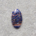 Natural Sodalite Oval Cabochon 27x15mm 16ct - Royal Blue with White Calcite Veining - Pedra Gems