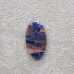 Natural Sodalite Oval Cabochon 27x15mm 16ct - Royal Blue with White Calcite Veining - Pedra Gems