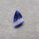 Natural Sodalite Freeform Cabochon 20x12mm 5ct - Royal Blue with White Calcite Veining - Pedra Gems