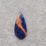 Natural Sodalite Pear Cabochon 31x14mm 14ct - Royal Blue with White Calcite Veining - Pedra Gems
