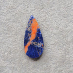 Natural Sodalite Pear Cabochon 31x14mm 14ct - Royal Blue with White Calcite Veining - Pedra Gems