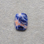 Natural Sodalite Cushion Cabochon 19x14mm 9ct - Royal Blue with White Calcite Veining - Pedra Gems