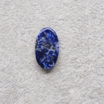 Natural Sodalite Oval Cabochon 20x12mm 7ct - Royal Blue with White Calcite Veining - Pedra Gems