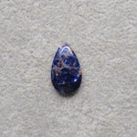 Natural Sodalite Pear Cabochon 18x11mm 4.5ct - Royal Blue with White Calcite Veining - Pedra Gems
