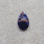 Natural Sodalite Pear Cabochon 18x11mm 4.5ct - Royal Blue with White Calcite Veining - Pedra Gems