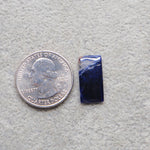 Natural Sodalite Cushion Cabochon 20x10mm 4ct - Royal Blue with White Calcite Veining - Pedra Gems
