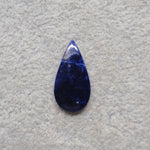 Natural Sodalite Pear Cabochon 22x11mm 4.5ct - Royal Blue with White Calcite Veining - Pedra Gems