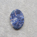 Natural Sodalite Oval Cabochon 30x22mm 23.5ct - Royal Blue with White Calcite Veining - Pedra Gems