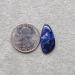 Natural Sodalite Freeform Cabochon 24x12mm 7ct - Royal Blue with White Calcite Veining - Pedra Gems