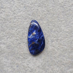 Natural Sodalite Freeform Cabochon 24x12mm 7ct - Royal Blue with White Calcite Veining - Pedra Gems