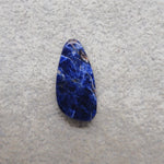 Natural Sodalite Freeform Cabochon 24x12mm 7ct - Royal Blue with White Calcite Veining - Pedra Gems