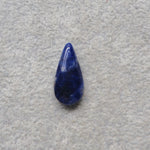 Natural Sodalite Pear Cabochon 20x10mm 7ct - Royal Blue with White Calcite Veining - Pedra Gems