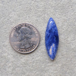 Natural Sodalite Marquise (Navette) Cabochon 33x11mm 12ct - Royal Blue with White Calcite Veining - Pedra Gems