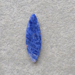 Natural Sodalite Marquise (Navette) Cabochon 33x11mm 12ct - Royal Blue with White Calcite Veining - Pedra Gems