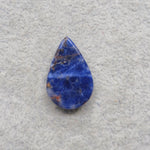 Natural Sodalite Pear Cabochon 25x16mm 16.5ct - Royal Blue with White Calcite Veining - Pedra Gems